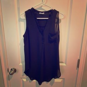Lush black tank tunic